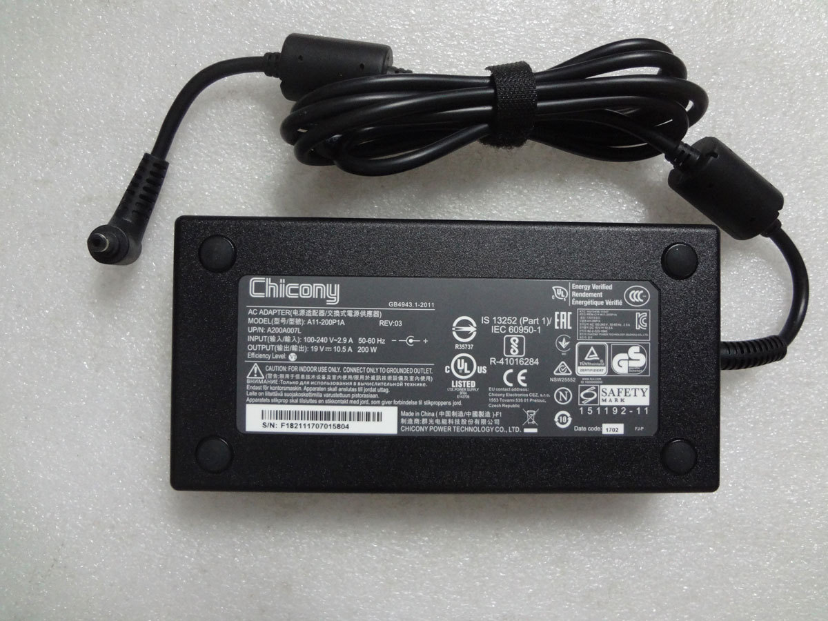 NEW 19V 10.5A Chicony 200W A11-200P1A For Gigabyte Aorus X5 v7-KL4K3D Original