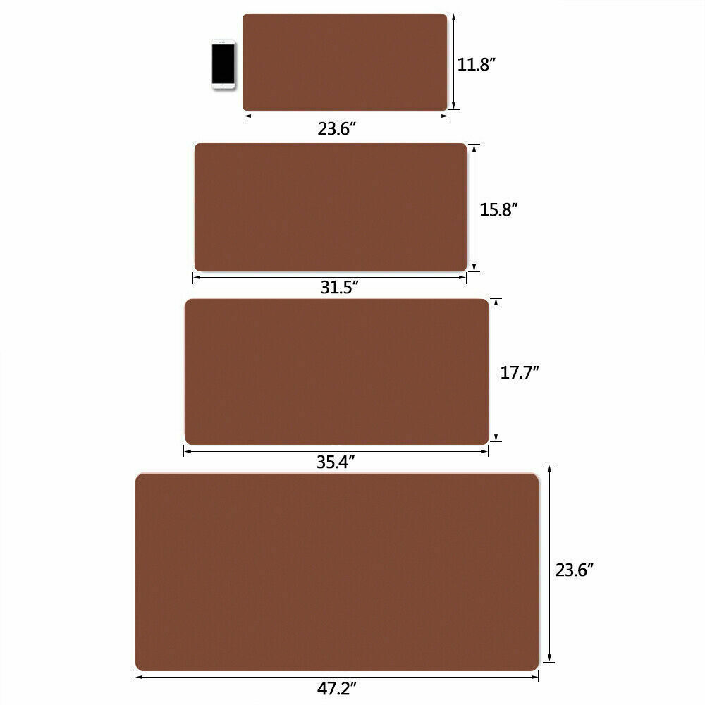 Double-Sided Desk Pad PU Leather Office Desk Mat Mouse Pad for Office Home 