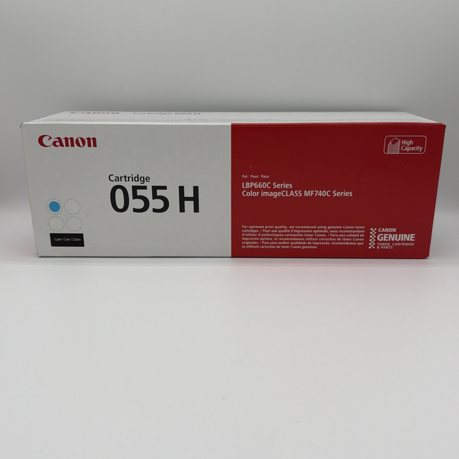 NEW, SEALED, Genuine Canon 055 H Cyan High Yield Toner Cartridge  (3019C001)