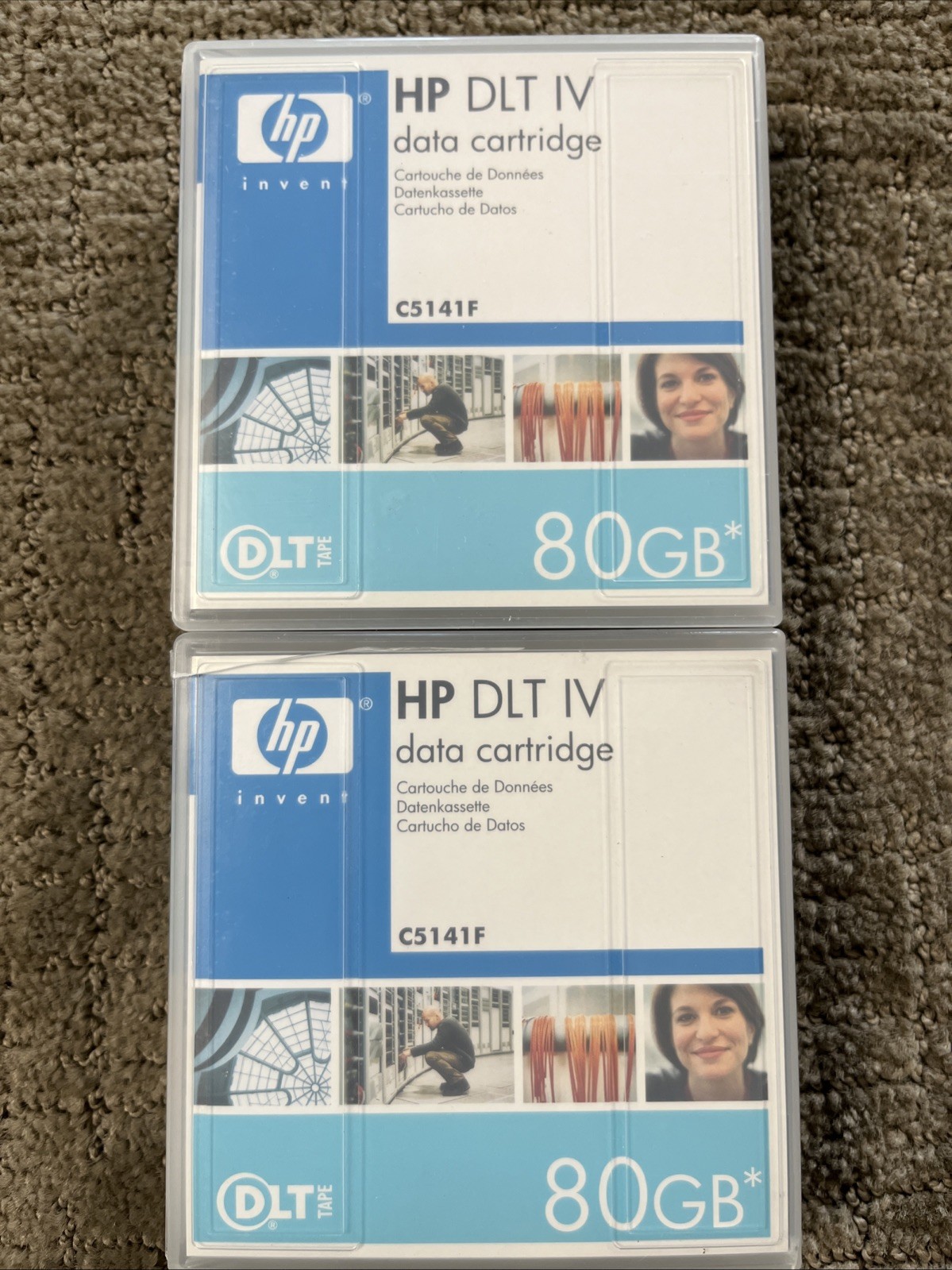 HP DLT IV Data Cartridge 80GB, DLT Tape, C5141F Lot Of 2 New