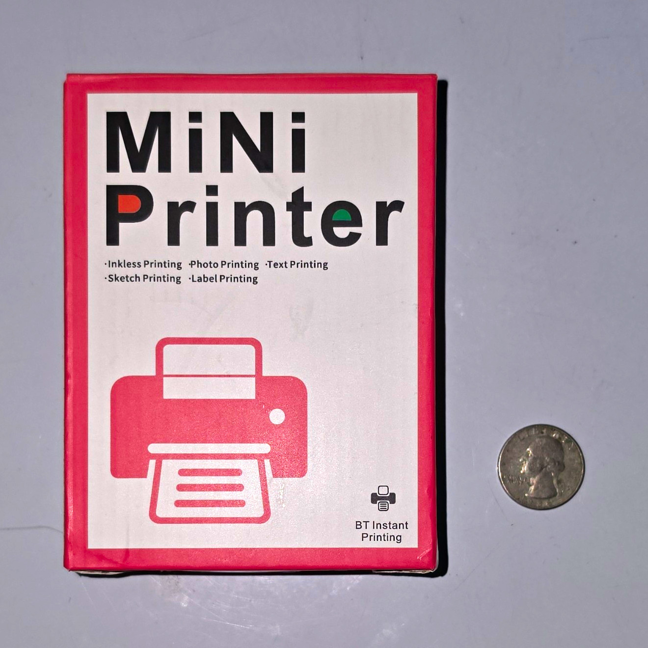 Portable Bluetooth Mini Mobile Printer Thermal Monochrome Inkless Printing
