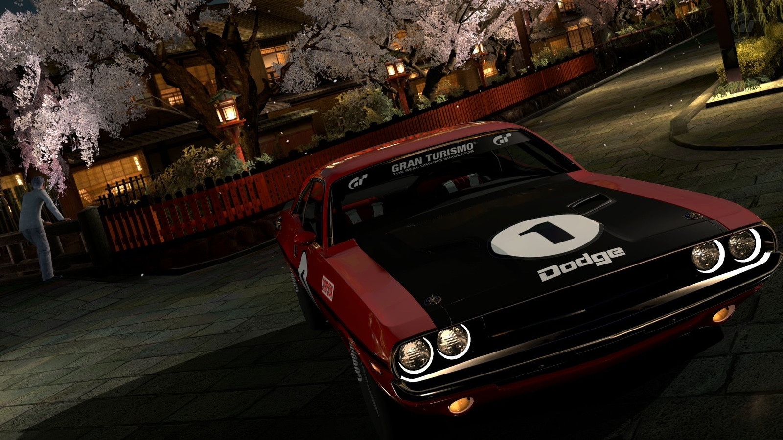 Cars video games vehicles dodge challenger gran turismo Desk Mat Stitched