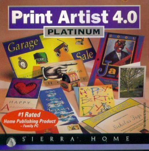 Print Artist 4.0 Platinum PC MAC CD text effects layouts graphic publishing tool