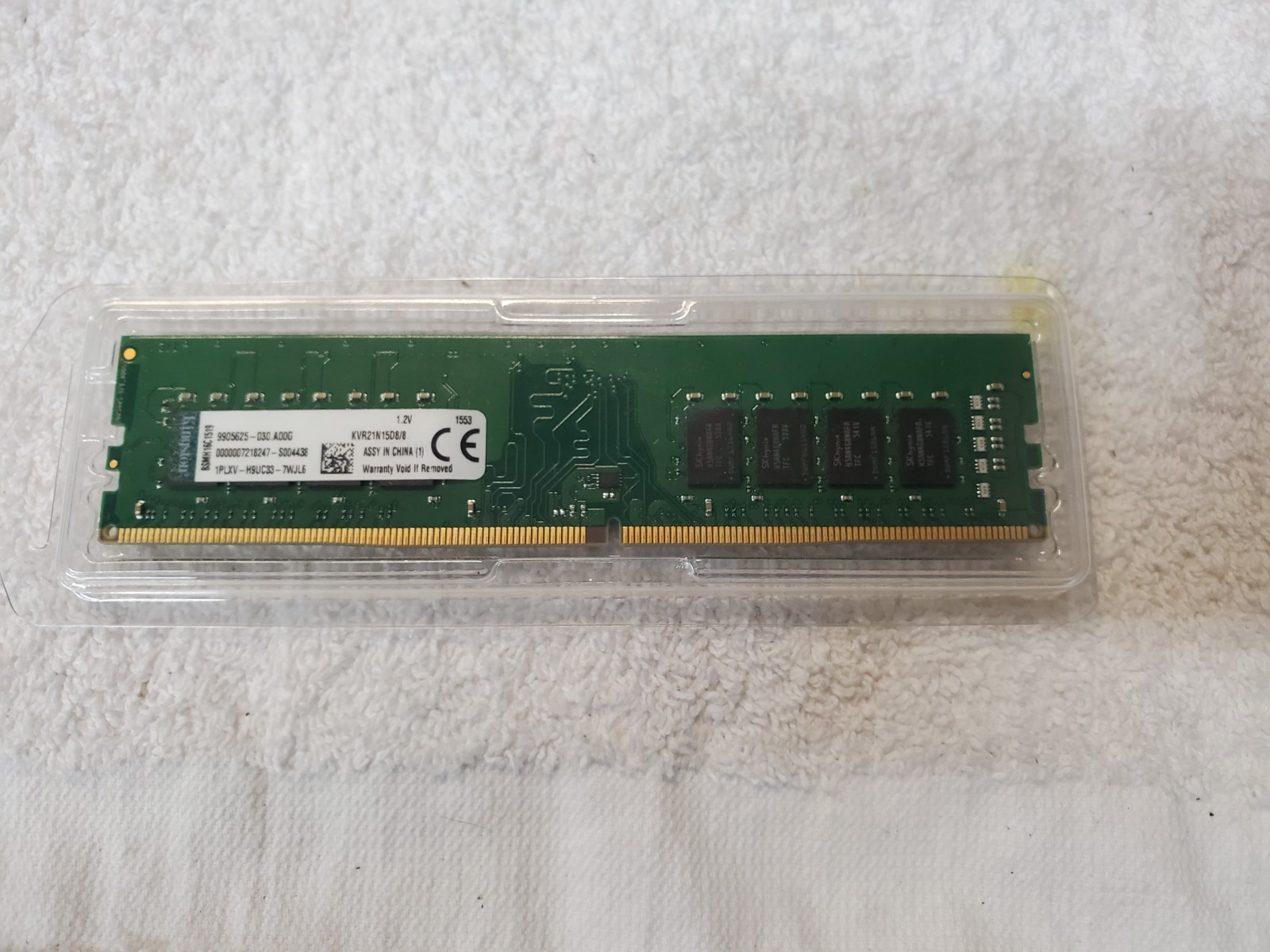 KVR21N15D8/8 Kingston 8GB DDR4 Non ECC PC4-17000 2133Mhz Memory