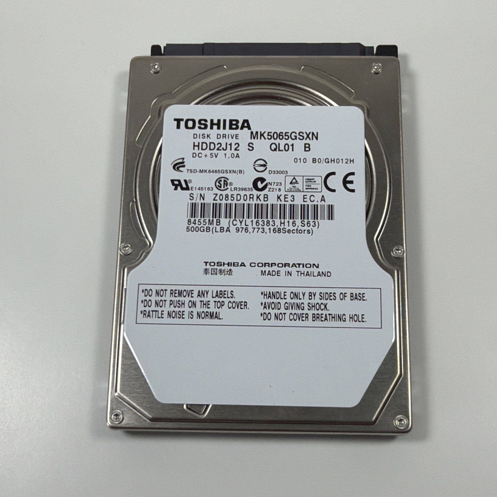 Special purpose Toshiba 500GB 5400RPM 2.5" MK5065GSXN hard drive HDD Clean Works