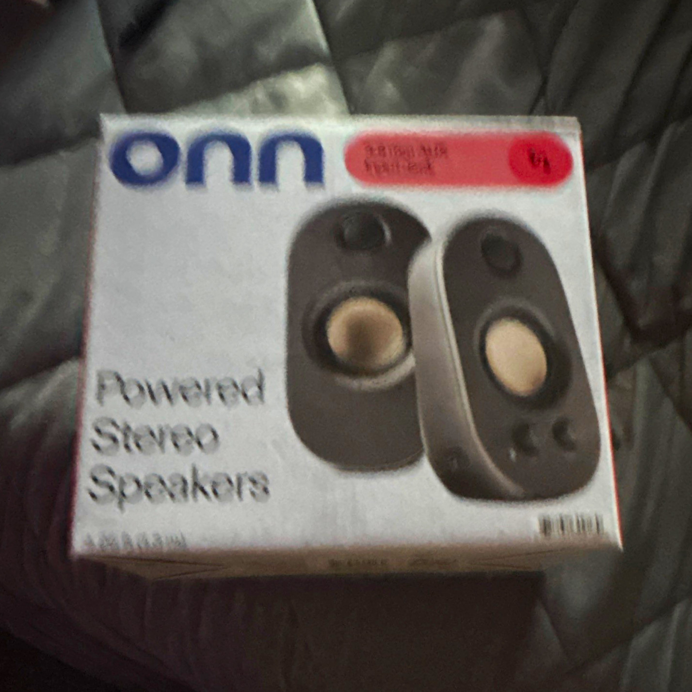 onn. Powered 2.0 Wired Computer Speakers 3.5mm AUX, Volume/Bass, Black