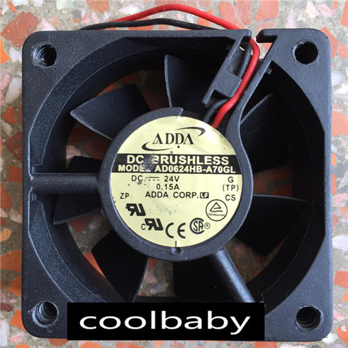 1pc ADDA  AD0624HB-A70GL fan 60*60*25mm 24V 2pin