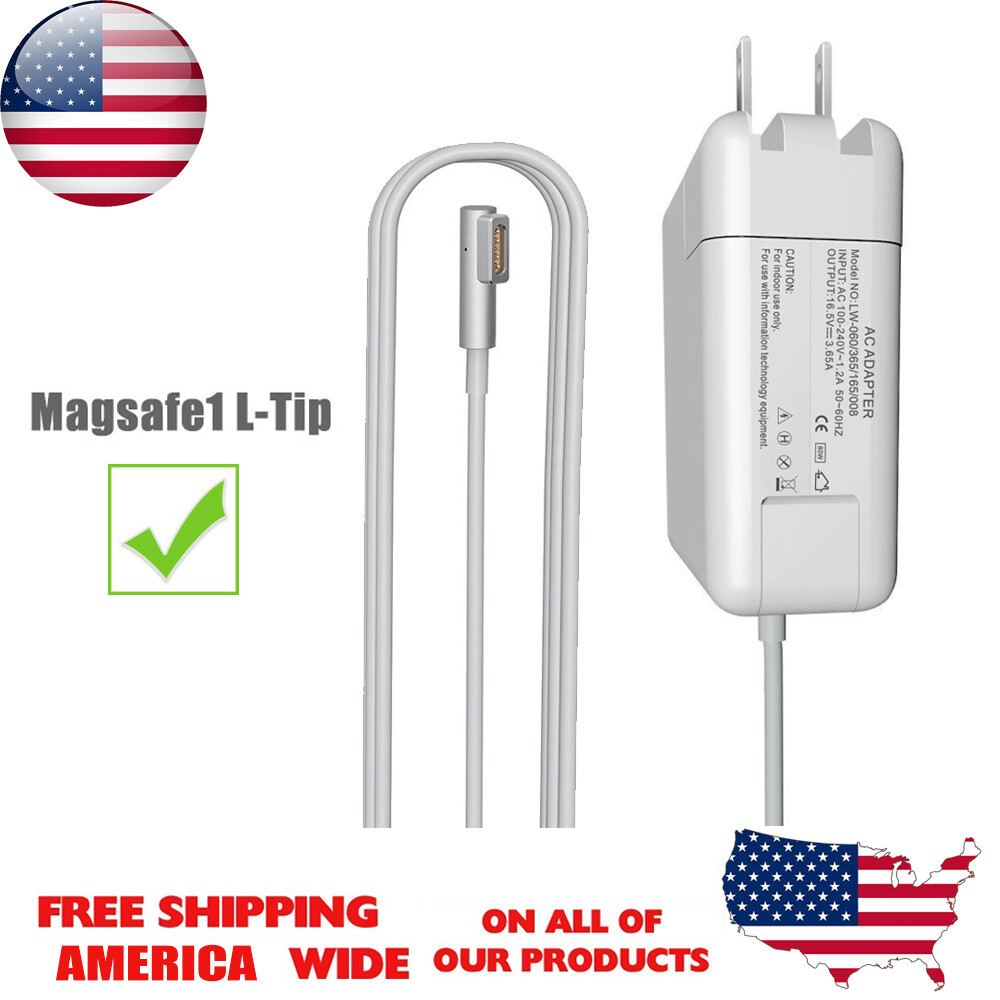 60W L tip AC Power Adapter Charger for Apple MacBook Pro Models 2009-2011 Mags 1
