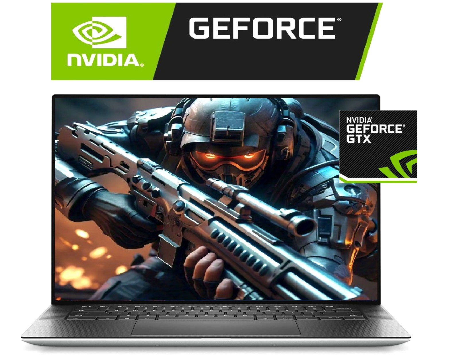 15.6 Dell Gaming Laptop PC: I5-8300H (16GB RAM - 512GB SSD) Windows 11 Pro
