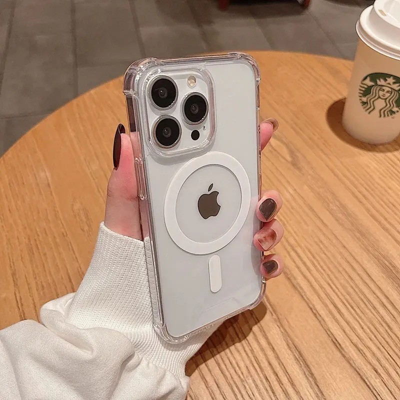 Magnetic MagSafe Clear Acrylic Case for iPhone 16 15 14 13 12 11 Pro Max