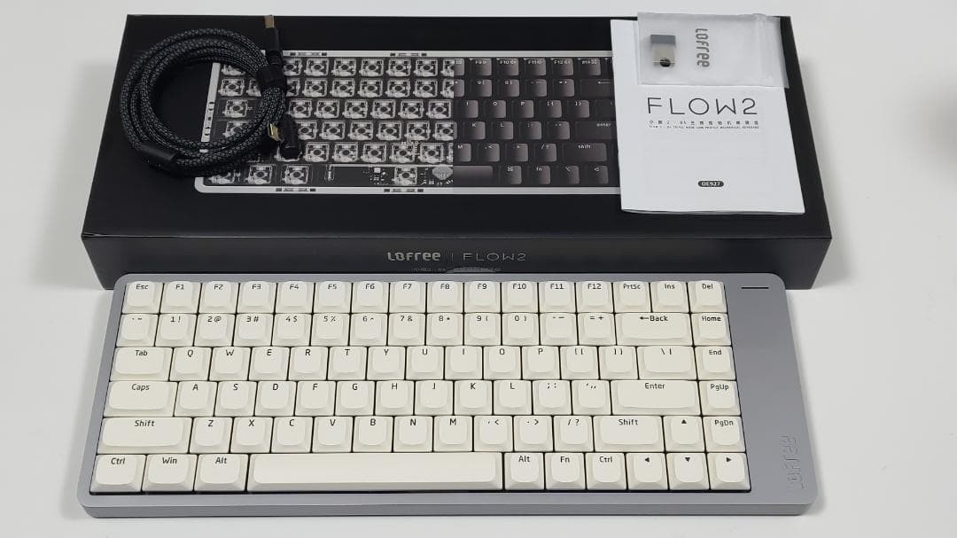 LOFREE FLOW2 84-Key Mechanical Keyboard Custom Pink Silent Switches Space Gray