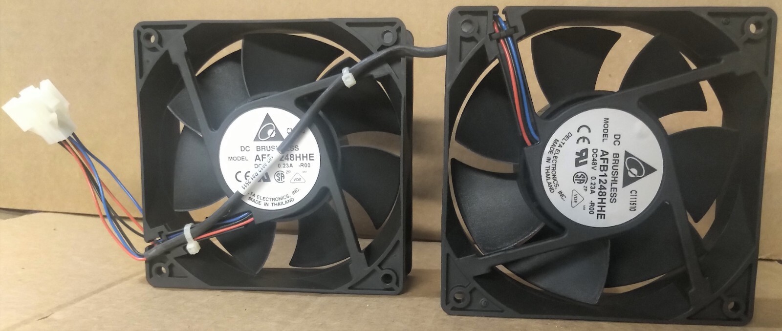 NEW, Tandem Fan, Delta AFB1248HHE, 48Vdc, 0.23Amp, 12cm, Cooling Fan, 120mm