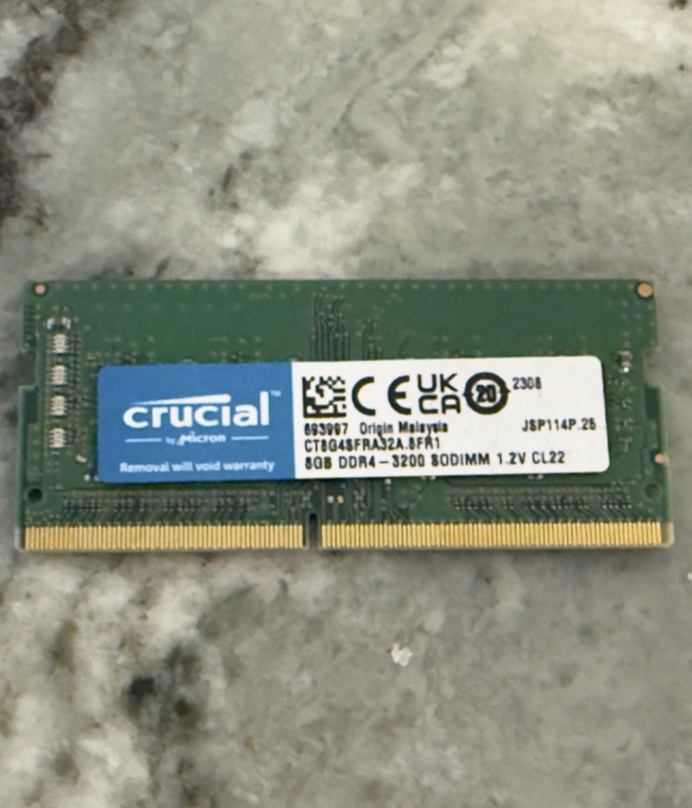 CRUCIAL 8GB DDR4 3200 MHz PC4-25600 Laptop SODIMM Non-ECC 260-Pin Memory RAM 8G
