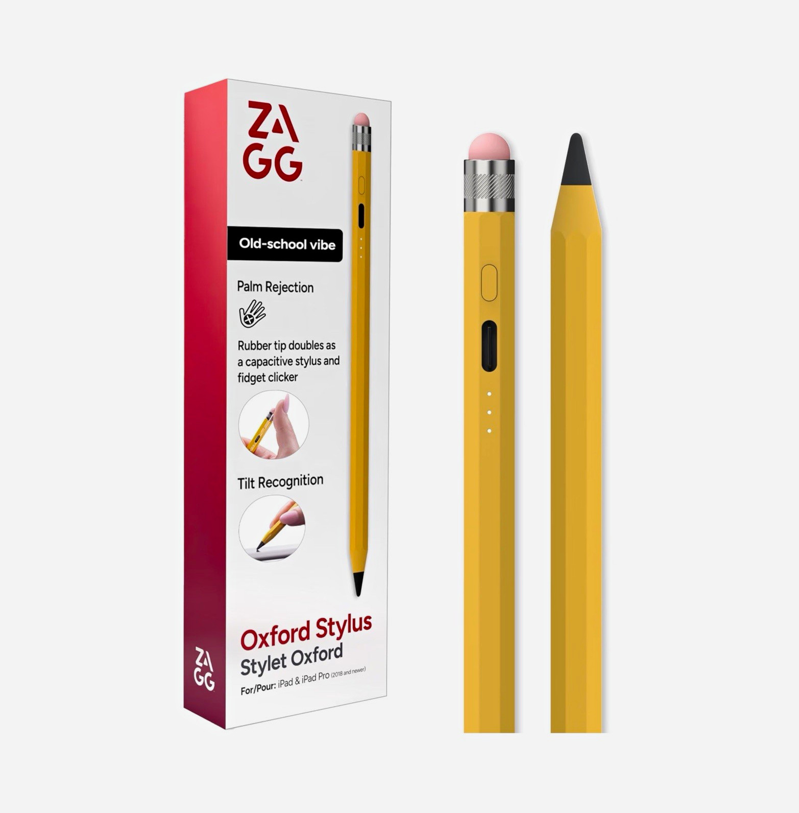 ZAGG Oxford Stylus for Apple iPad Palm Rejection Tilt USB-C NEW Sealed