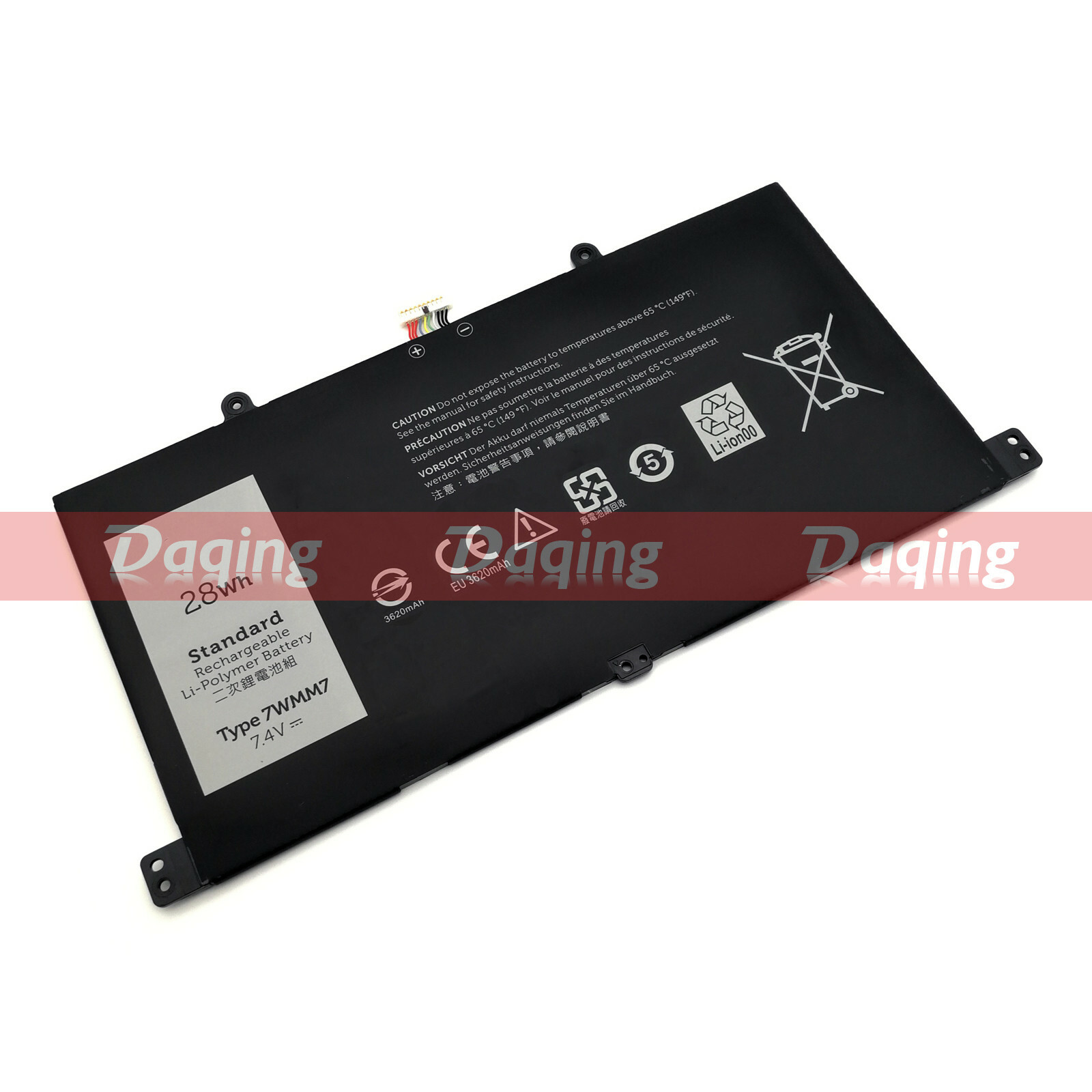 7WMM7 Battery for Dell Venue 11 V11 Pro D1R74 CFC6C Keyboard DL011301-PLP22G01