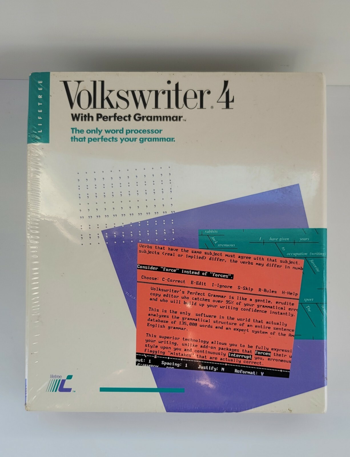 Vintage Volkswriter 4 With Perfect Grammar by Lifetree 1989. Sealed 