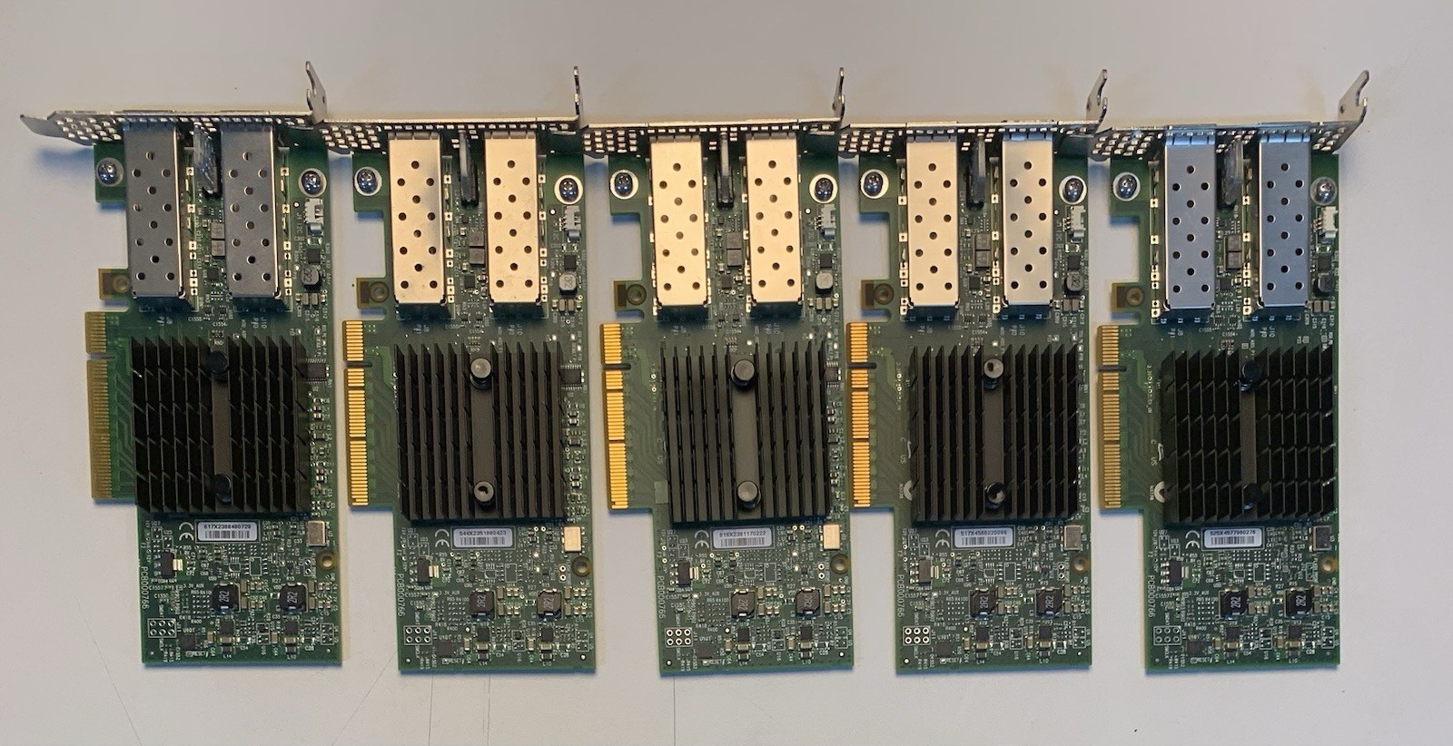 Lot of 5) Dell Mellanox CX322A Connectx-3 2-Port PCI-E Network Adap. (019RNV)