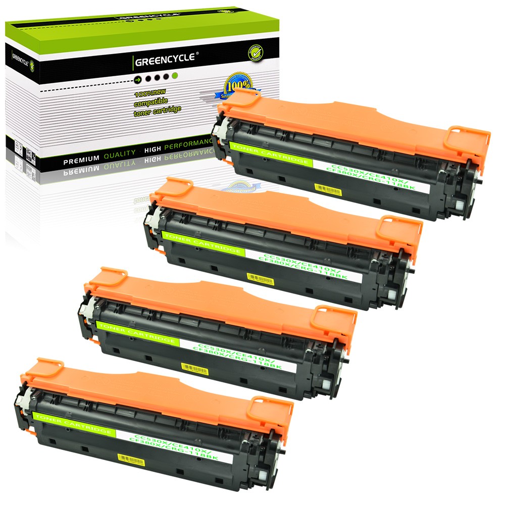 4PK BK High Yeild Toner Fits For HP CC530X 304X Laserjet CM2320NF CM2320FXI MFP