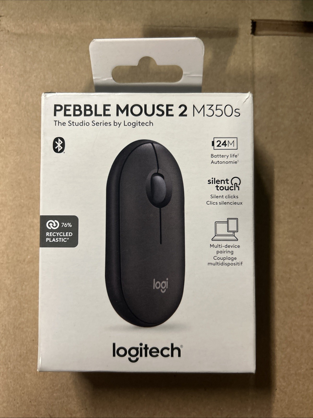 Logitech - Pebble Mouse 2 M350s Slim Lightweight Wireless Bluetooth Optical S...