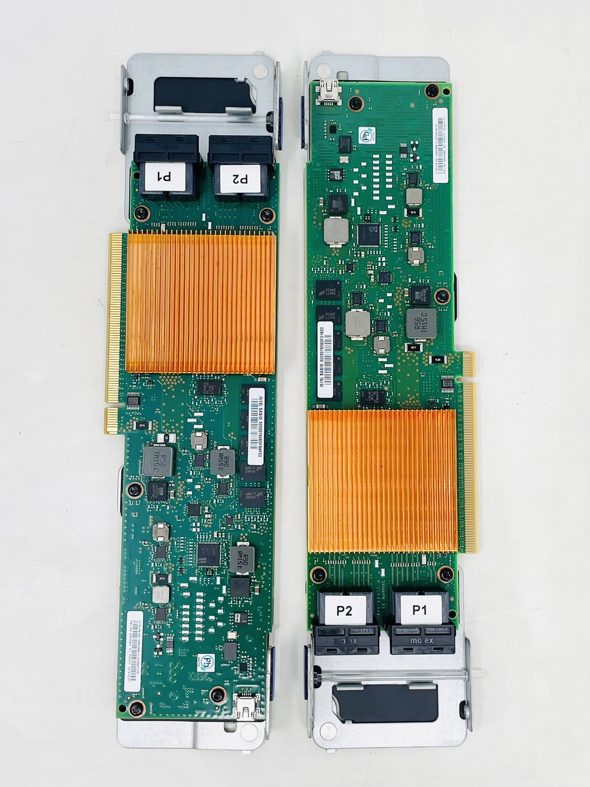 LOT OF 2: IBM FEATURE 57D7 00MH996 00MH995 00FV553 SAS CONTROLLER - USED