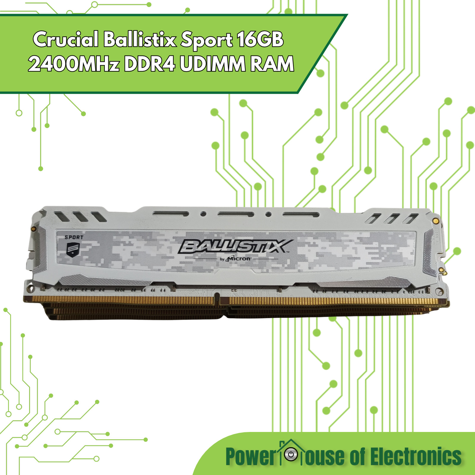 Crucial Ballistix Sport (White) 16GB 2400 MHz UDIMM | BLS16G4D240FSC.16FBD