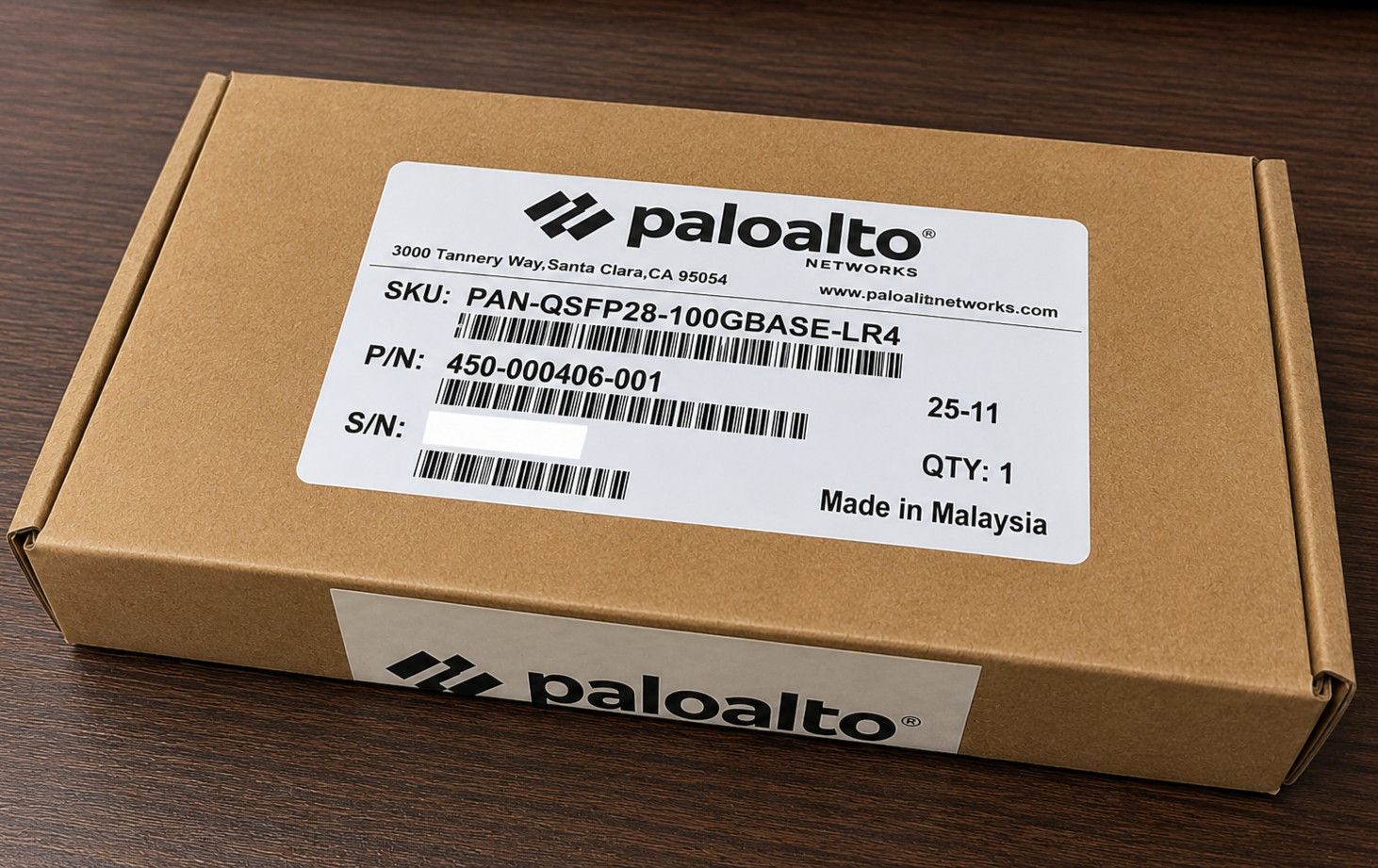 New Sealed Palo Alto PAN-QSFP28-100GBASE-LR4 100G QSFP28 Transceiver 10km SMF