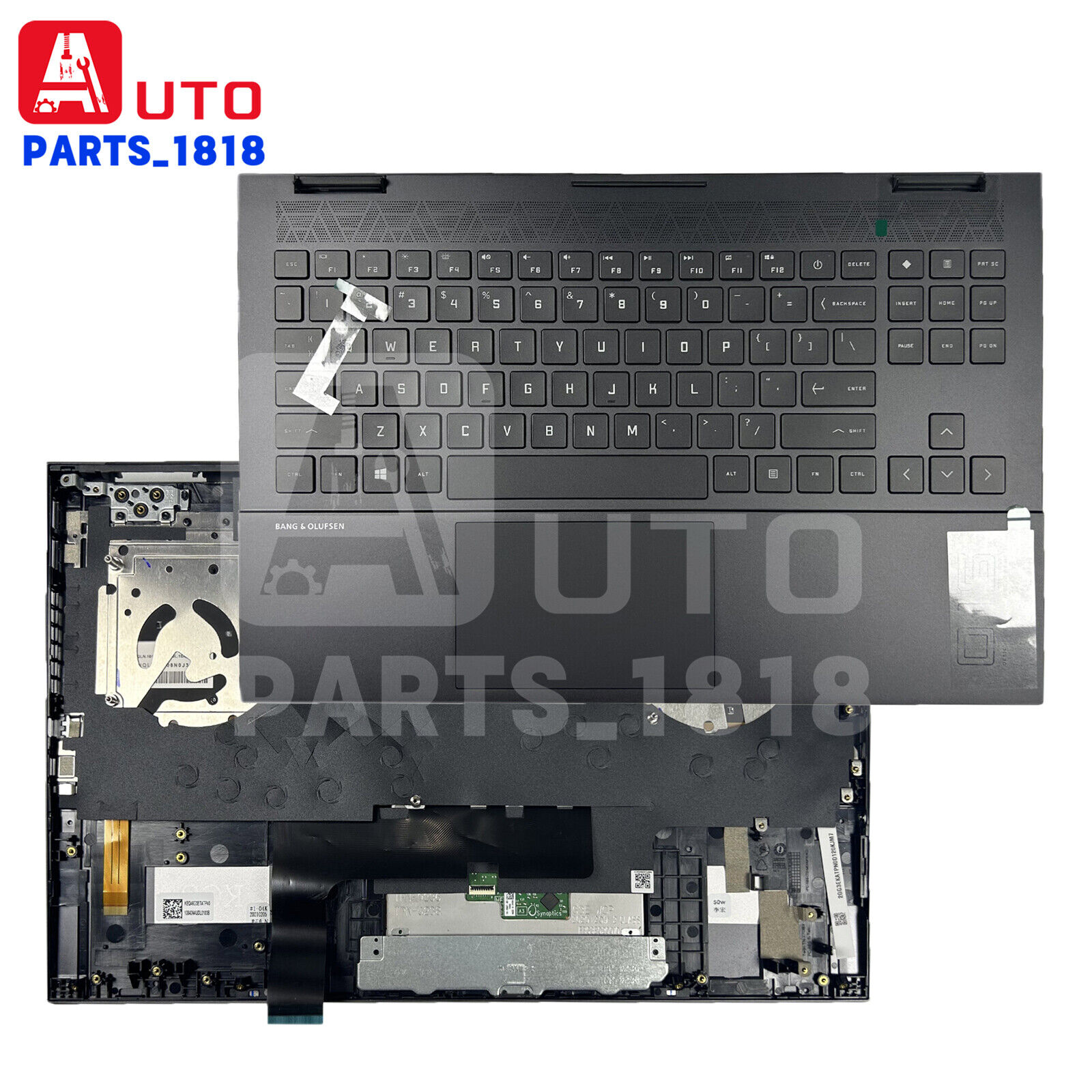 New HP OMEN Laptop 15-EK 15-EN Palmrest W RGB W Backlit Keyboard M00667-001 US