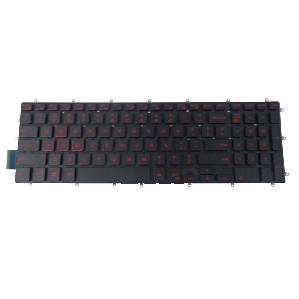 Backlit Keyboard w/ Red Letters for Dell Inspiron 5765 5767 Laptops 3R0JR