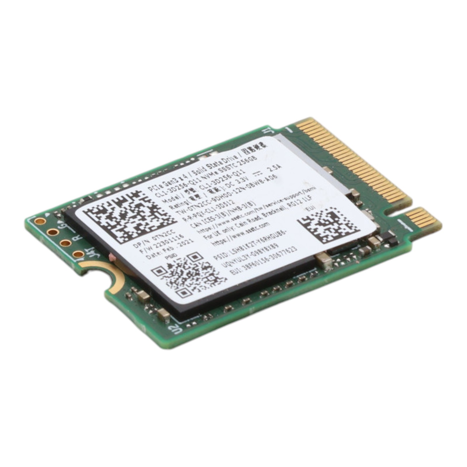 Liteon 256GB PCIe 3.0 x4 NVMe M.2 2230 SSD CL1-3D256-Q11 SSSTC Solid State Drive