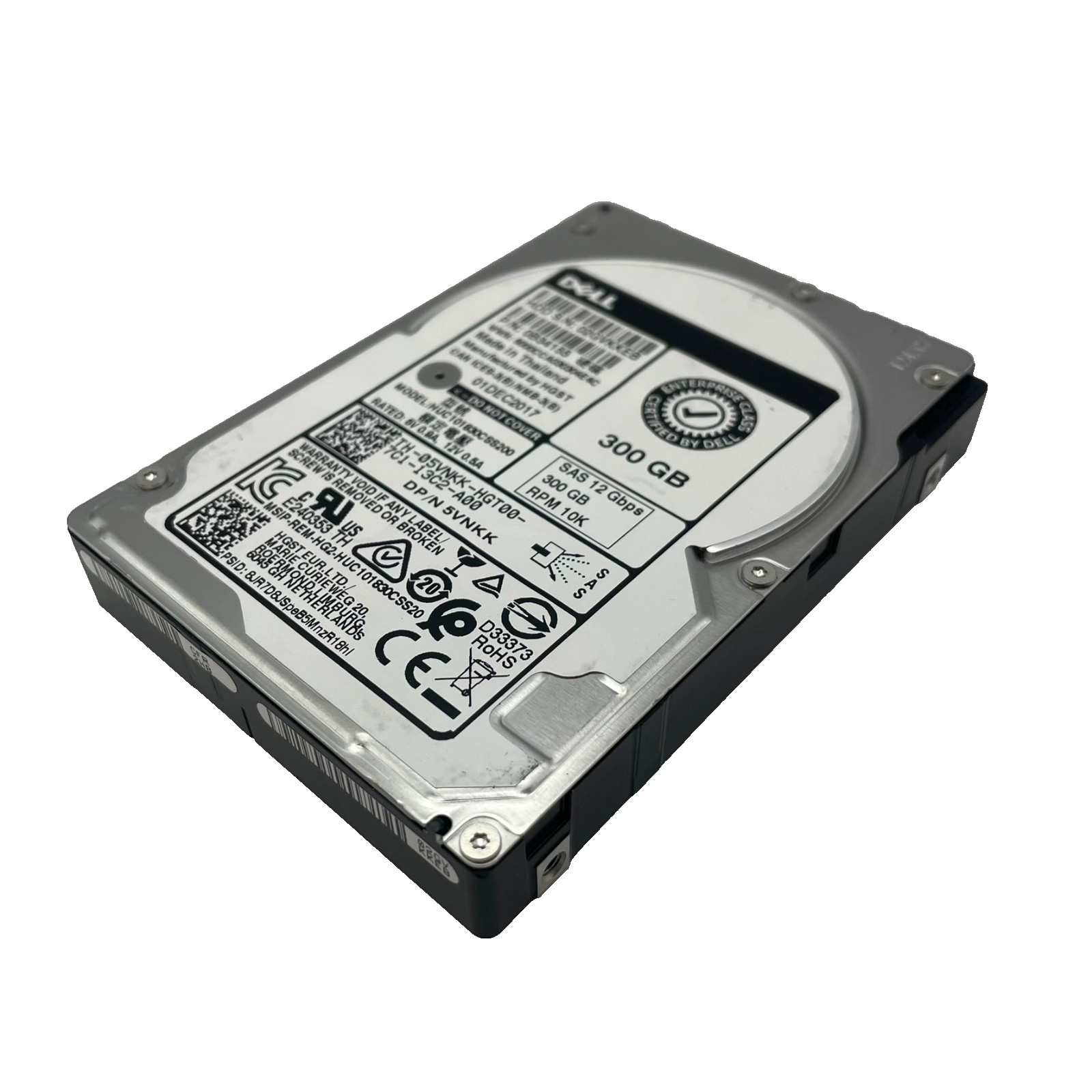 Dell HGST HUC101830CSS200 300GB 10K SAS 6Gb/s 2.5 HDD Grade A 33K POH