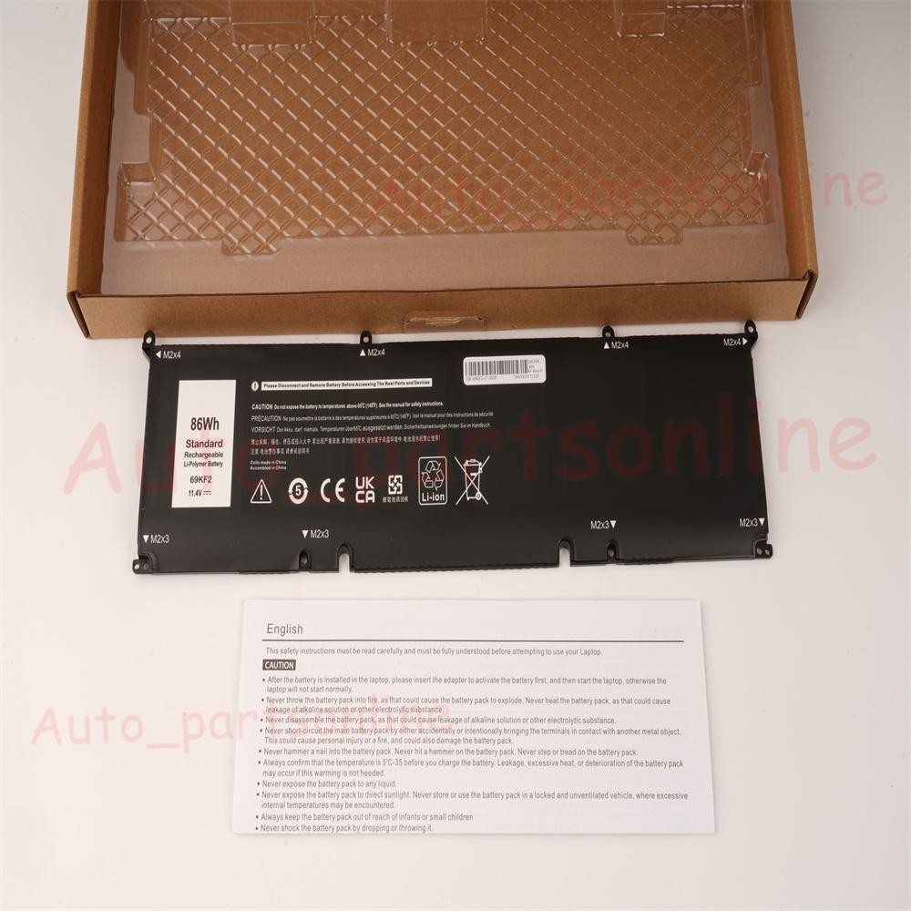 OEM Genuine 86WH 69KF2 Battery For Dell XPS 15 9500 Precision 5550 M59JH M15 M17