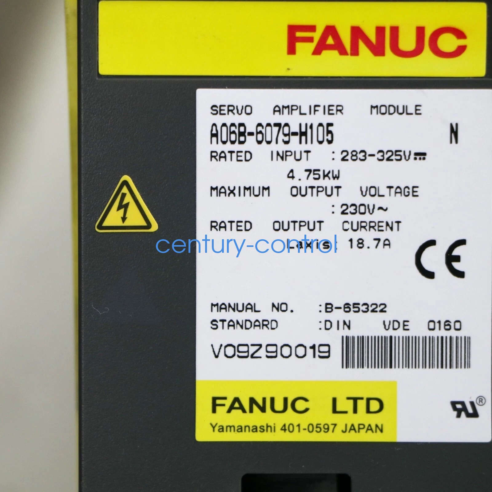 Fanuc A06B-6079-H105 Servo Amplifier Module A06B6079H105 4.75kW Input 283-325V-