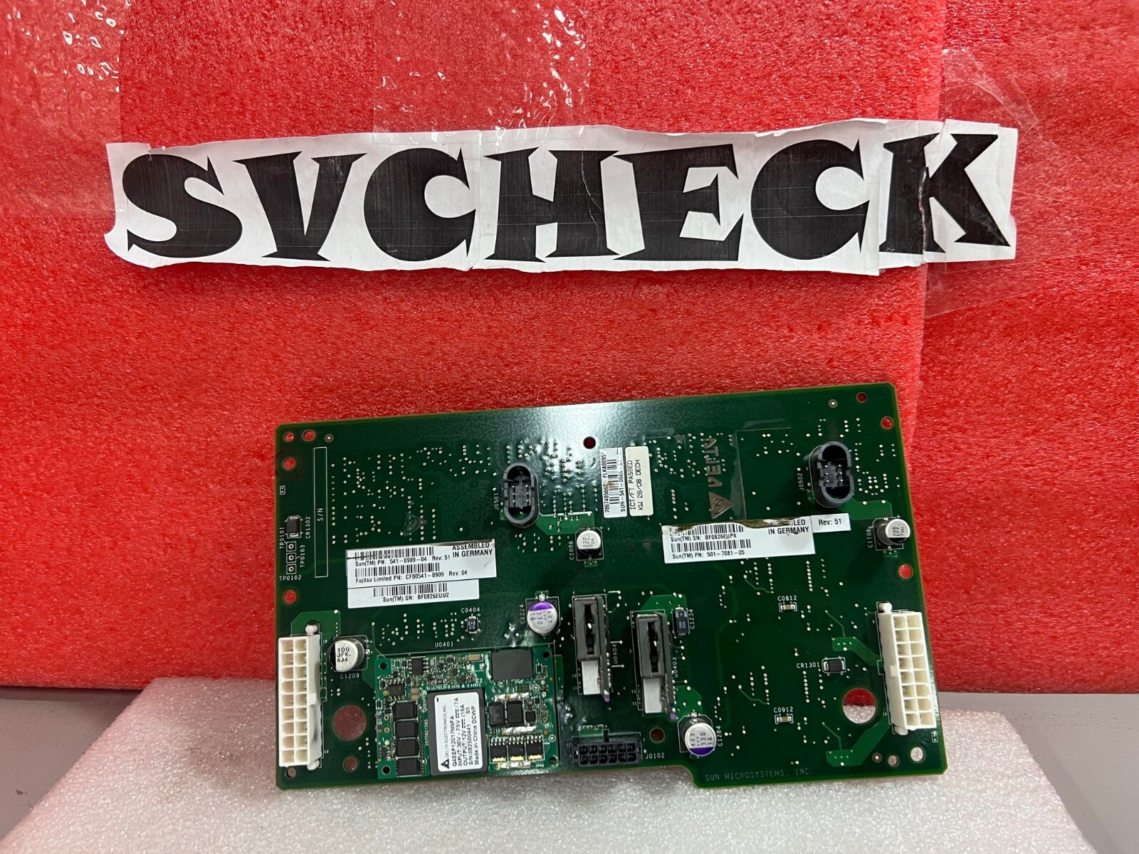 SUN 541-0909-04 DELTA ELECTRONICS 501-7081 Fan Backplane