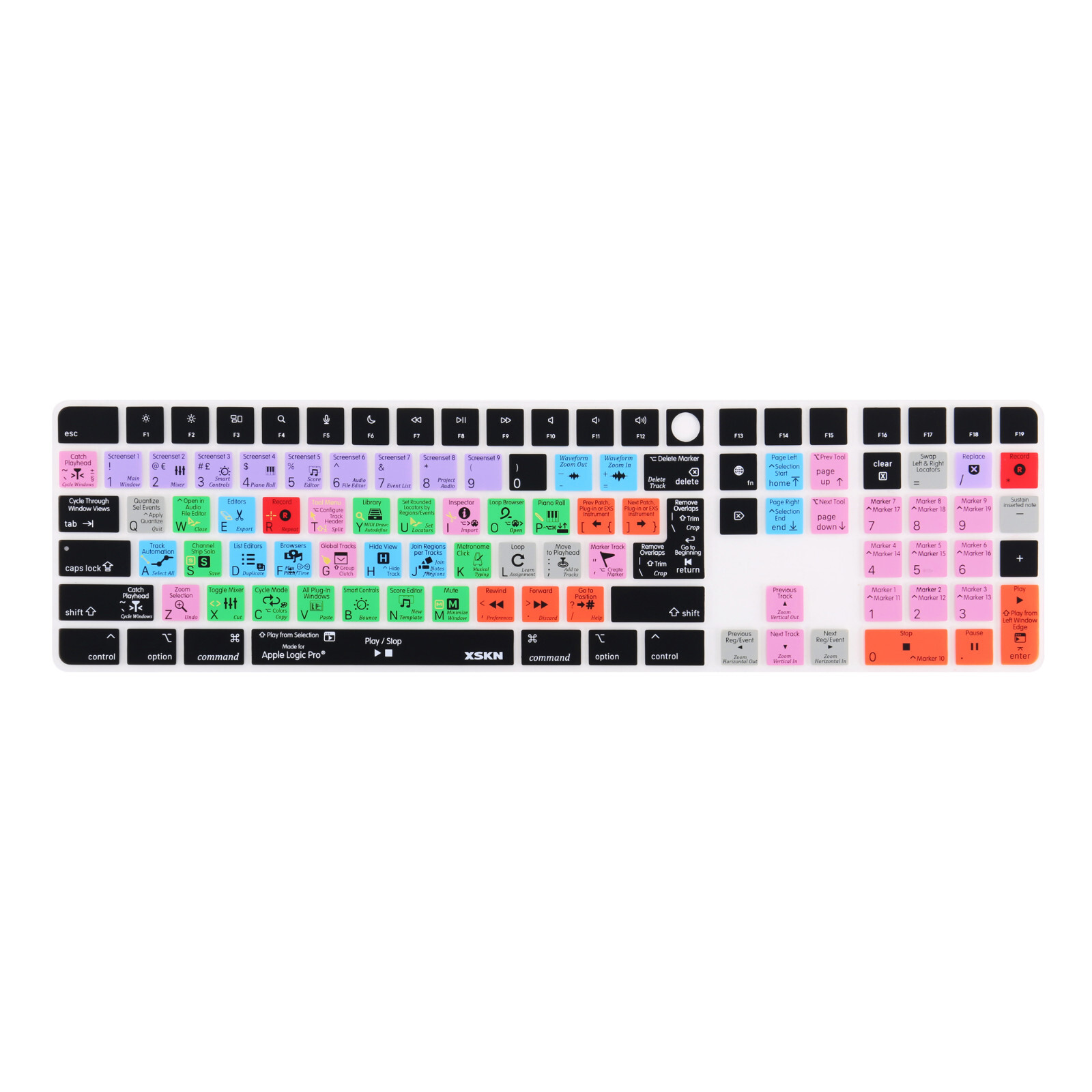 XSKN Logic Pro Keyboard Cover Skin for 24" iMac Magic Keyboard and Numeric A2520