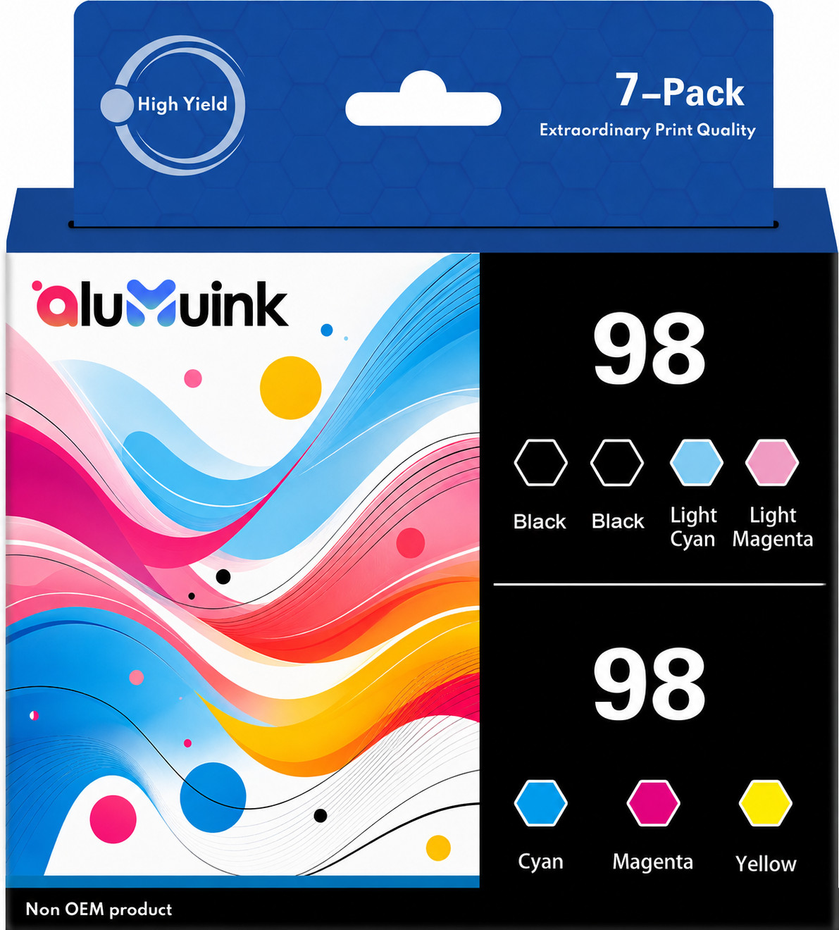 98 Ink Cartridges Combo Pack  Compatible for 700 710 725 730 800 LC/LM/C/M/Y/B