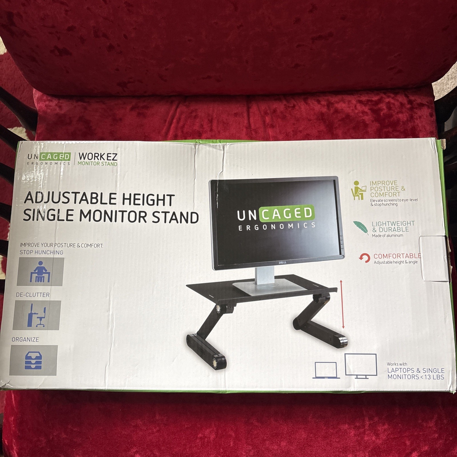 Uncaged Ergonomics Work EZ Monitor Stand