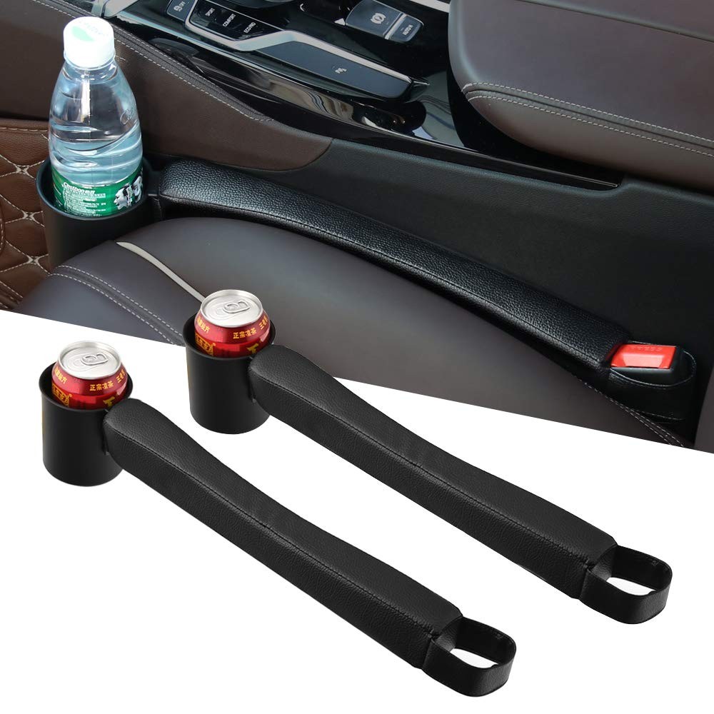 Supin 2 Prices Car Seat Gap Filler Pad PU Leather Console Side Pocket Black