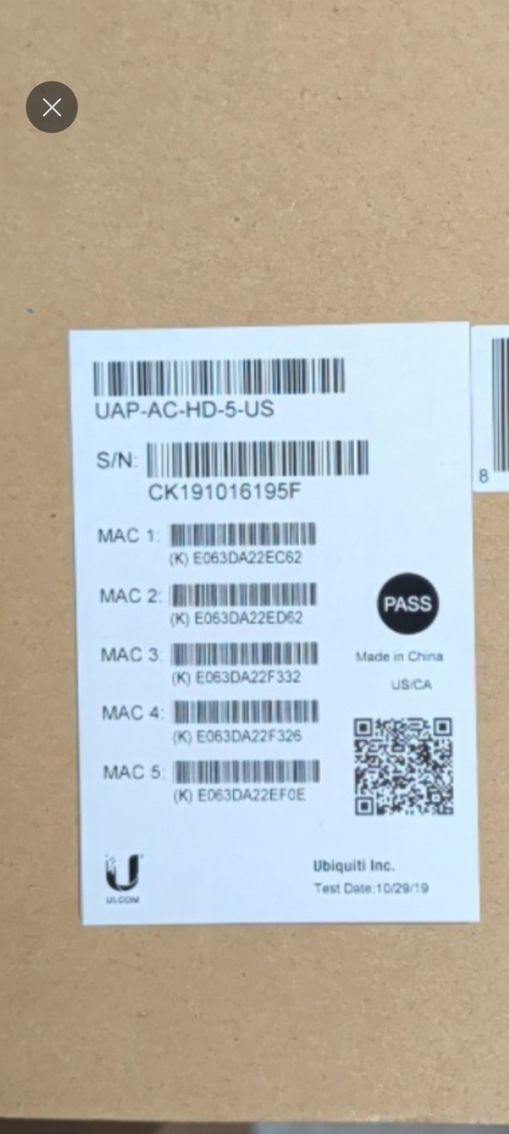 NEW Ubiquiti UniFi AC HD 5-Pack WiFi Access Point UAP-AC-HD-5-US Factory Sealed