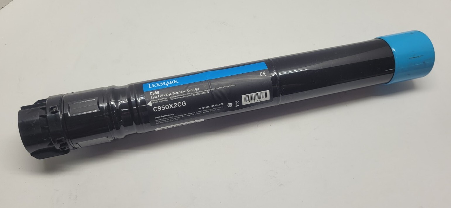 Genuine Lexmark C950X2CG Cyan Toner Cartridge - Open box New toner