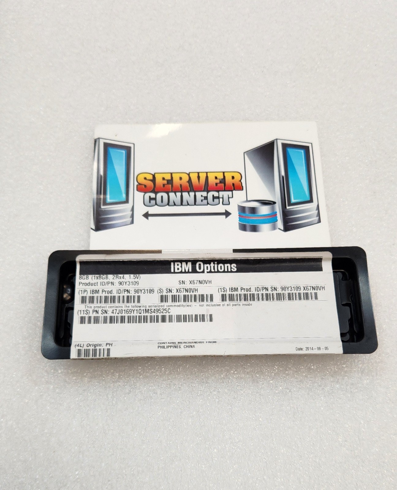 90Y3109 IBM 8GB (1 X8GB) 2RX4 PC3-12800R MEMORY KIT--- 90Y3111 / 47J0169
