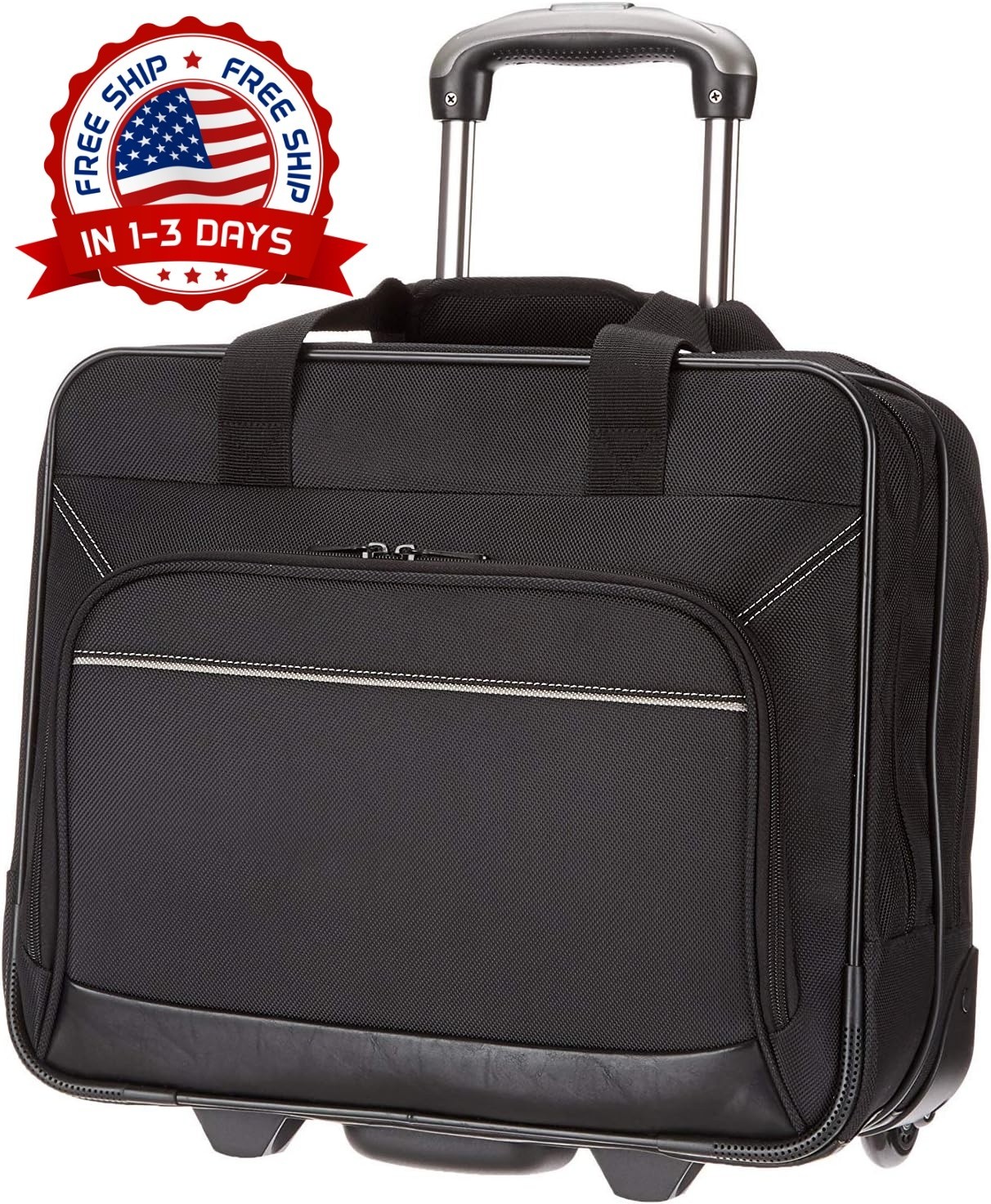 Estuche con ruedas para portátil de 15,6 pulgadas, ligero (Negra) NUEVO US