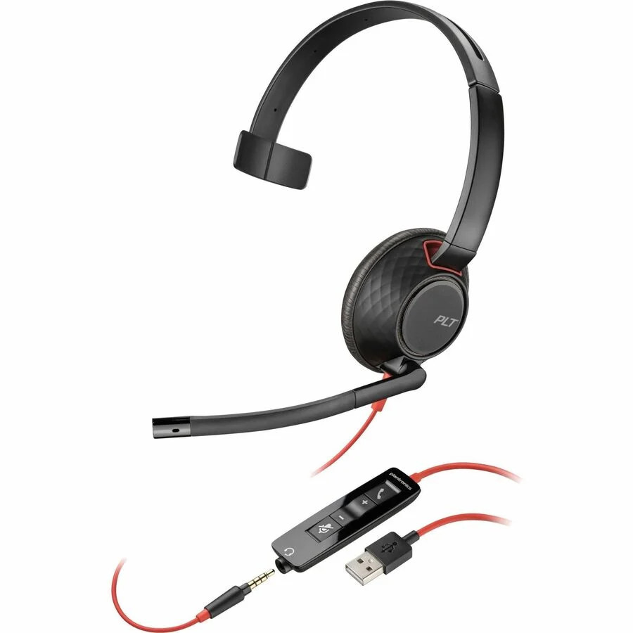 HP Poly Blackwire 5210 Mono USB-A Headset Noise Cancelling 8M3X1AA#ABA