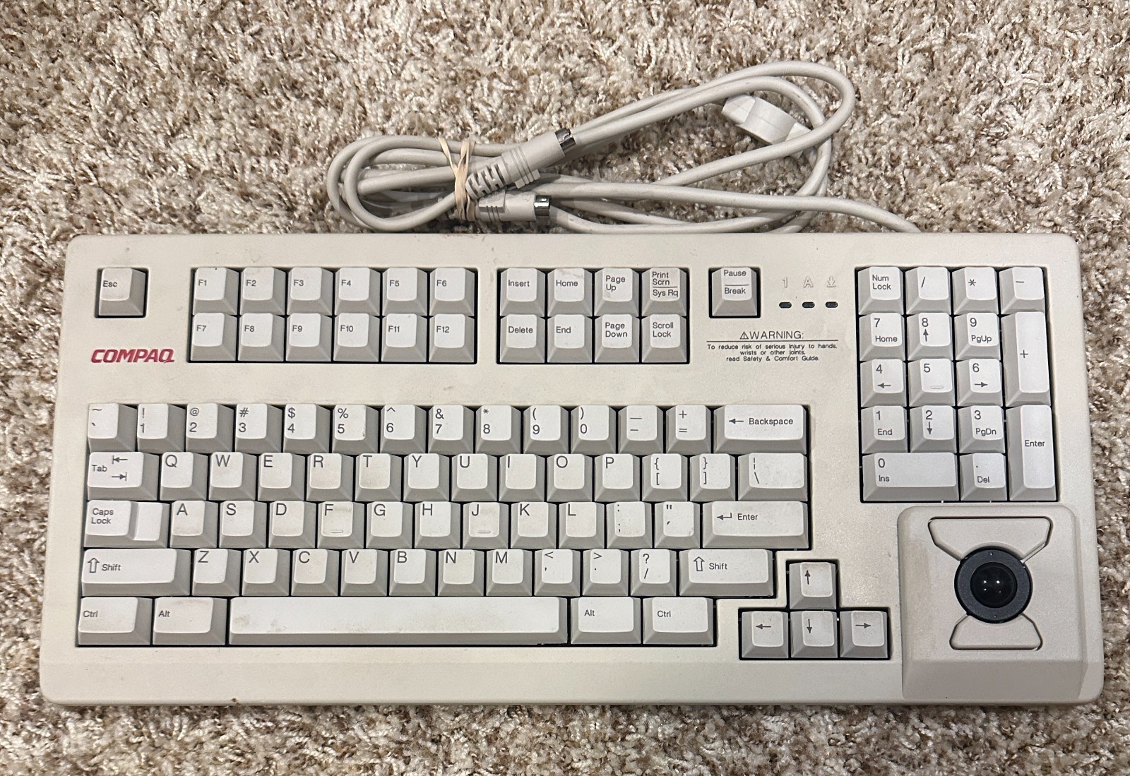 Vintage Compaq MX 11800 Wired Mechanical Keyboard Trackball
