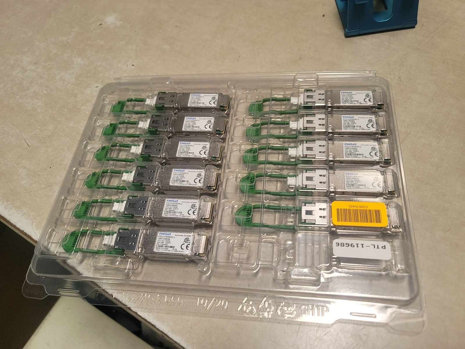 LOT OF 11 NOB Finisar FTLC1157RGPL2 100G - 2km SMU 100G-CWDM4 Transceivers