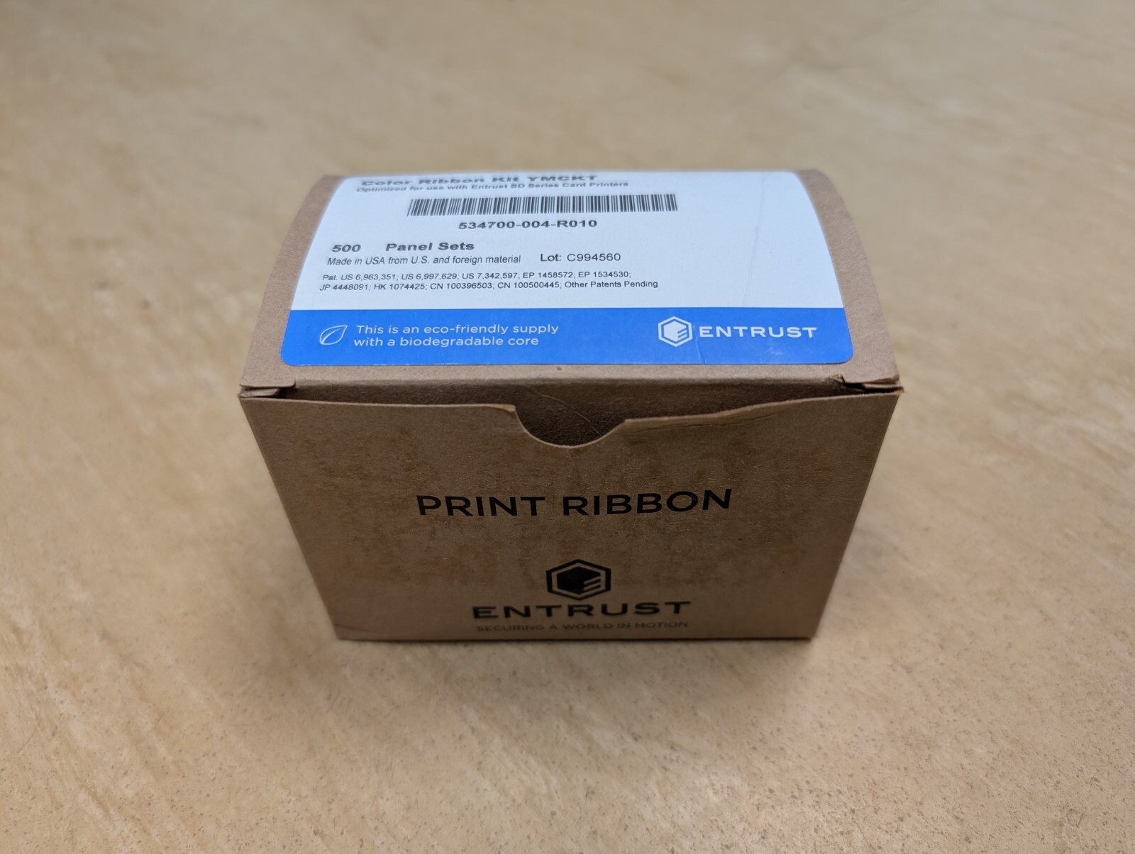 Entrust Color Ribbon Kit for SD ID Card Printer (YMCKT) 534700-004-R010