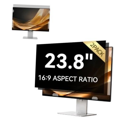 [2 Pack] 23.8 Inch Computer Privacy Screen Filter for 16:9 2 Pcs 23.8inch-16:9