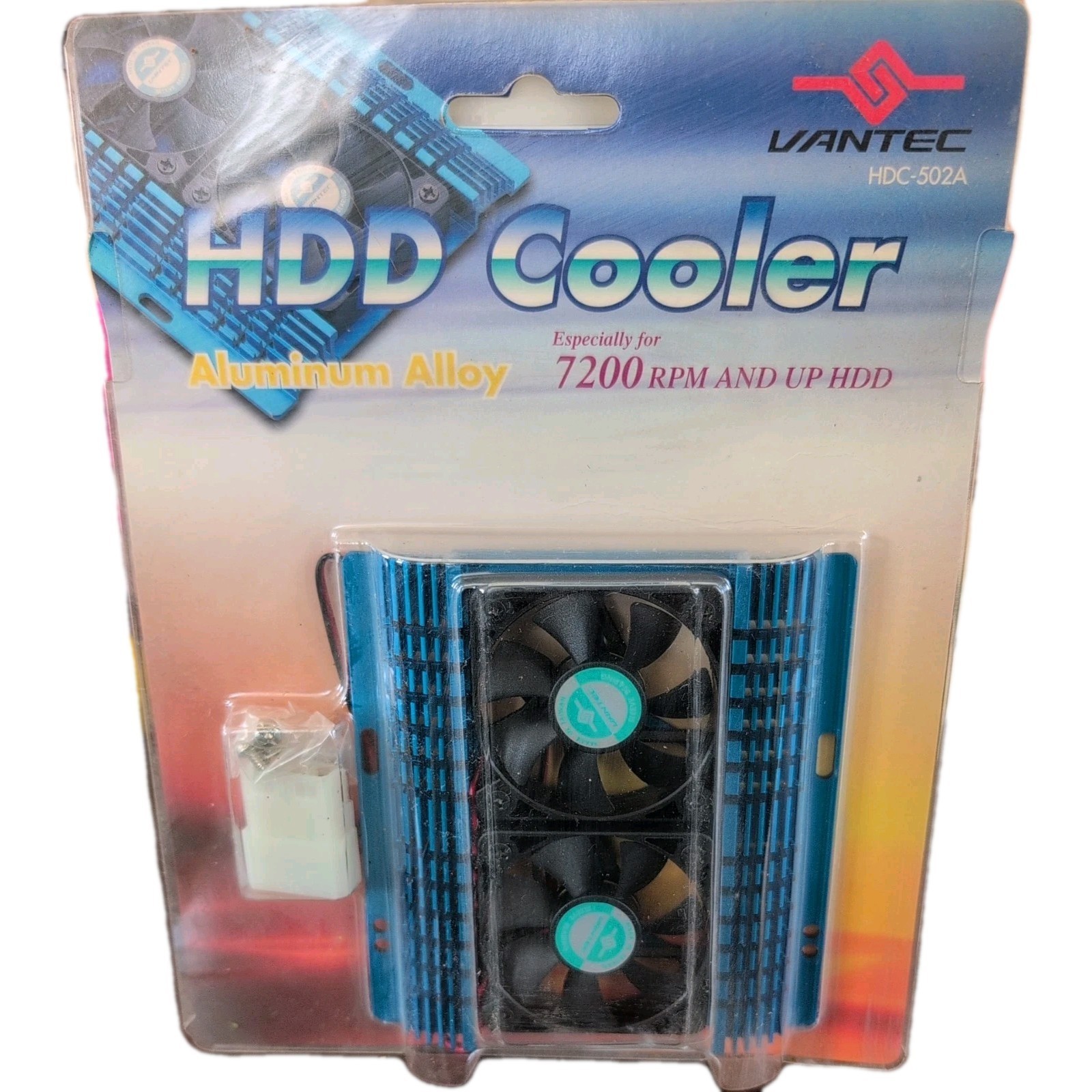 Vantec HDC-502A HDD Cooler Aluminum Alloy Twin Fan 7200 RPM Brand New