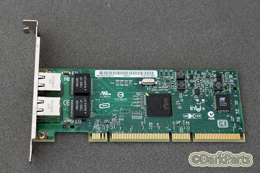 IBM FRU 03N5297 Intel PRO/1000 MT PCI-X Dual Port Ethernet Adapter Card
