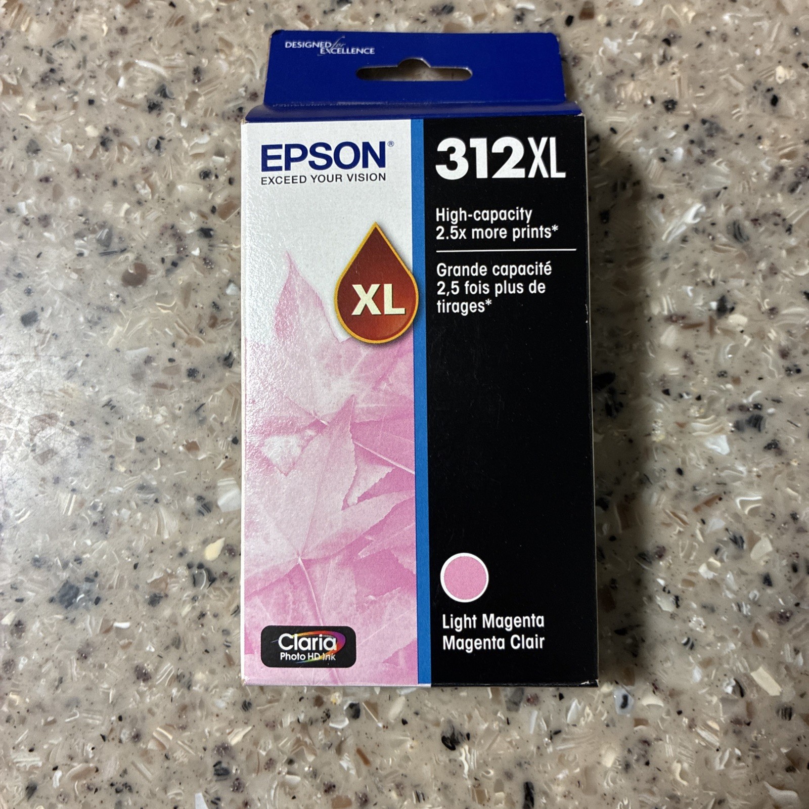 Genuine Epson 312XL Light Magenta Ink Cart T312XL320S High-Capacity Exp 02/2026