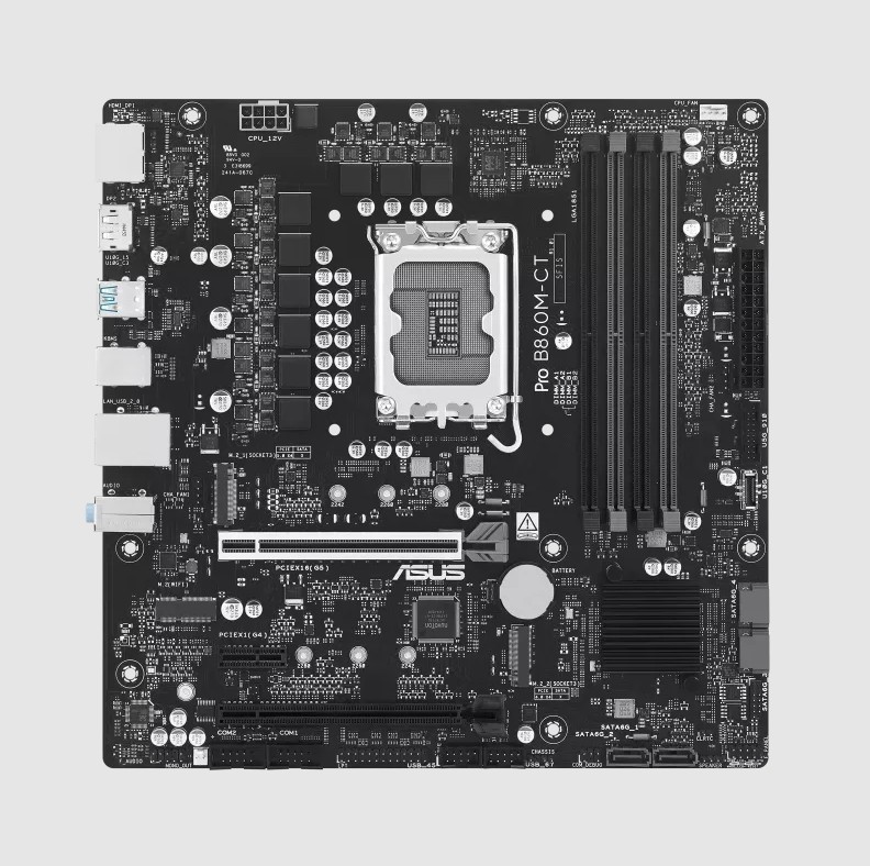 ASUS PRO B860M-CT-CSM Intel LGA1851 DDR5 Micro ATX Business Motherboard